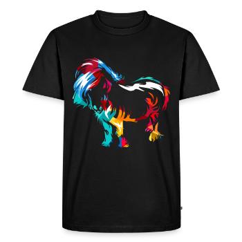Cadeau de poney Shetland - T-shirt Premium bio Homme - noir - Devant - Nico (187cm)