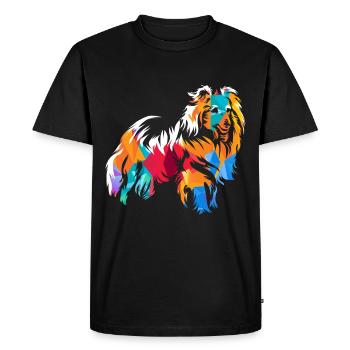 Shetland Chien de berger Cadeau - T-shirt Premium bio Homme - noir - Devant - Nico (187cm)