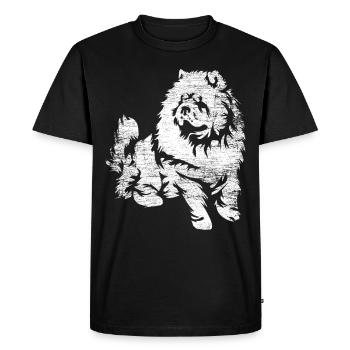 Chow Chow Cadeau de chien - T-shirt Premium bio Homme - noir - Devant - Nico (187cm)