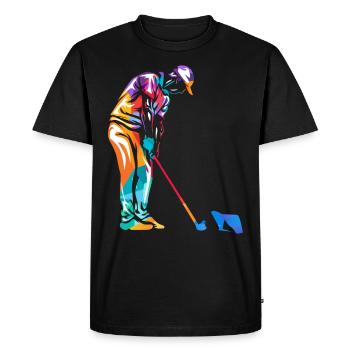 miniature golf - Men's Premium Organic T-Shirt - black - Front - Nico (187cm)