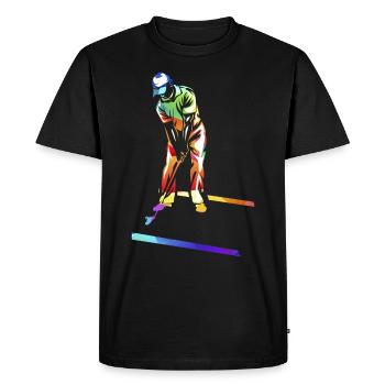 miniature golf - Men's Premium Organic T-Shirt - black - Front - Nico (187cm)