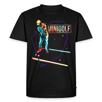 miniature golf - Men's Premium Organic T-Shirt - black - Front - Nico (187cm)
