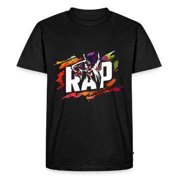 rap - T-shirt Premium bio Homme - noir - Devant - Nico (187cm)