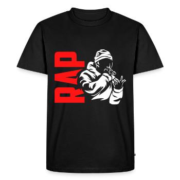 rap - T-shirt Premium bio Homme - noir - Devant - Nico (187cm)