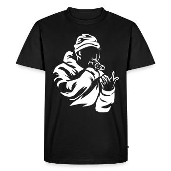 rap - T-shirt Premium bio Homme - noir - Devant - Nico (187cm)