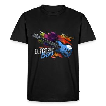 E-basse cadeau - T-shirt Premium bio Homme - noir - Devant - Nico (187cm)