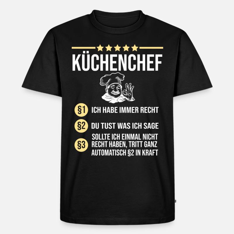 Küchenchef - Männer Premium Bio T-Shirt - Schwarz