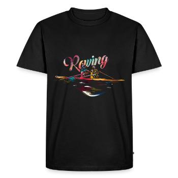 Rowing gift - Men's Premium Organic T-Shirt - black - Front - Nico (187cm)