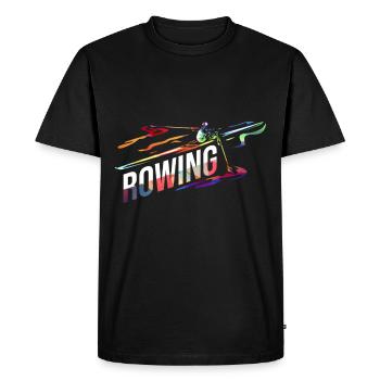 rowing - Men's Premium Organic T-Shirt - black - Front - Nico (187cm)