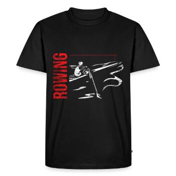 rowing - Men's Premium Organic T-Shirt - black - Front - Nico (187cm)