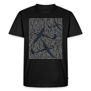 Segelfliegen - Männer Premium Bio T-Shirt - Schwarz - Vorne - Nico (187cm)