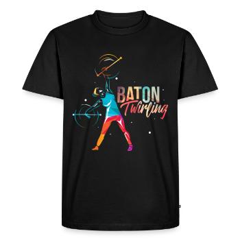 Baton Twirling Cadeau - T-shirt Premium bio Homme - noir - Devant - Nico (187cm)