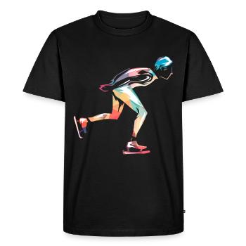 Patinage sur glace - T-shirt Premium bio Homme - noir - Devant - Nico (187cm)