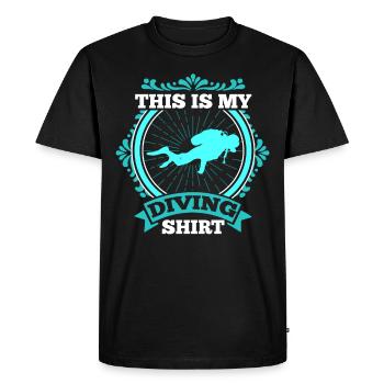 Diving shirt diving gift for divers - Men's Premium Organic T-Shirt - black - Front - Nico (187cm)
