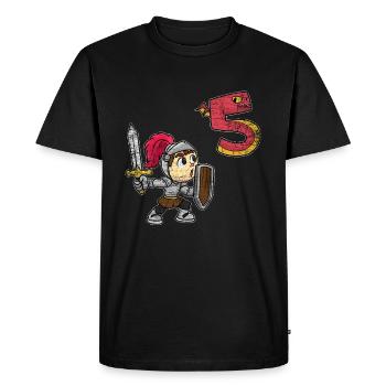 5e anniversaire des chevaliers - T-shirt Premium bio Homme - noir - Devant - Nico (187cm)