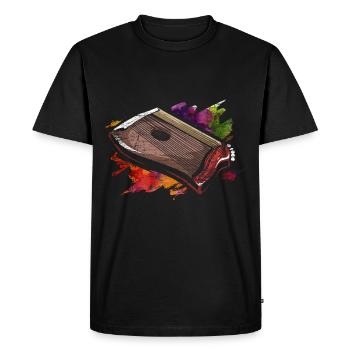 cithare - T-shirt Premium bio Homme - noir - Devant - Nico (187cm)