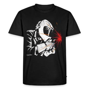 Soudeur soudeur - T-shirt Premium bio Homme - noir - Devant - Nico (187cm)