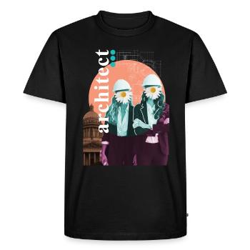 Architect woman architect - Men's Premium Organic T-Shirt - black - Front - Nico (187cm)