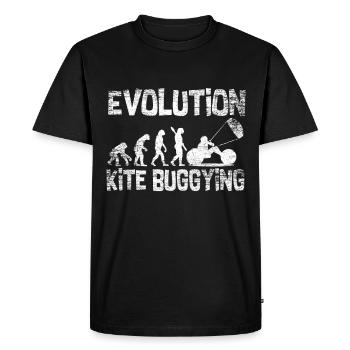 Evolution du kite buggying - T-shirt Premium bio Homme - noir - Devant - Nico (187cm)