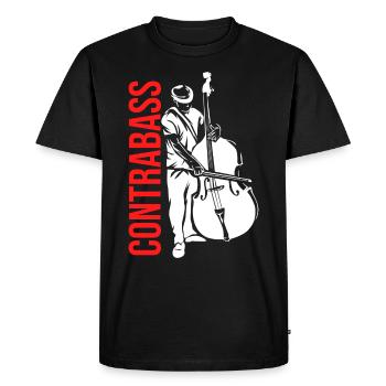 Musicien de contrebasse - T-shirt Premium bio Homme - noir - Devant - Nico (187cm)