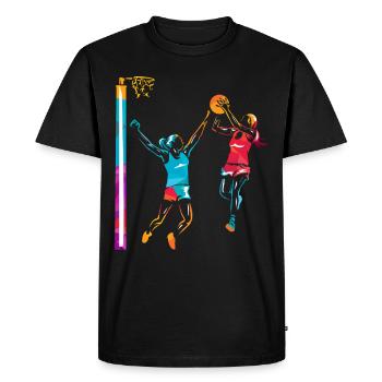 Netball - T-shirt Premium bio Homme - noir - Devant - Nico (187cm)
