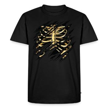 cool squelette d’Halloween - T-shirt Premium bio Homme - noir - Devant - Nico (187cm)