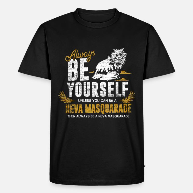 Neva Masquerade-Katze - Männer Premium Bio T-Shirt - Schwarz