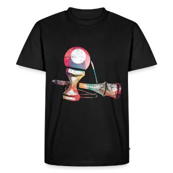 Kendama - T-shirt Premium bio Homme - noir - Devant - Nico (187cm)