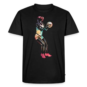 Netball - T-shirt Premium bio Homme - noir - Devant - Nico (187cm)