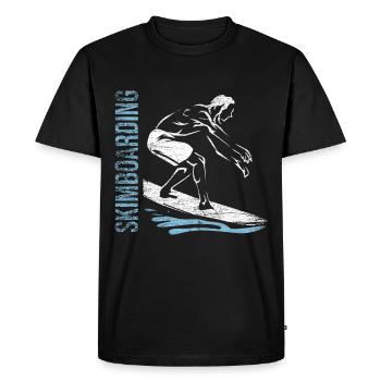 Skimboarding - Men's Premium Organic T-Shirt - black - Front - Nico (187cm)