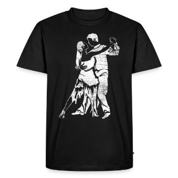 Tango dance - Men's Premium Organic T-Shirt - black - Front - Nico (187cm)