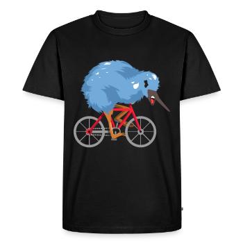 Vélo Kiwi - T-shirt Premium bio Homme - noir - Devant - Nico (187cm)