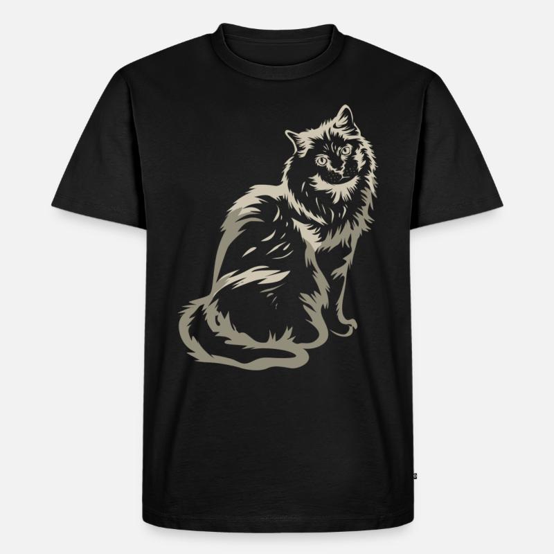 Ragdoll-Katze - Männer Premium Bio T-Shirt - Schwarz