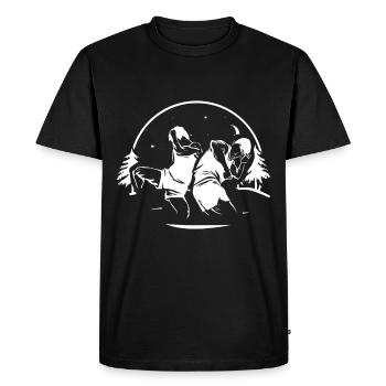 Yaw Yan - T-shirt Premium bio Homme - noir - Devant - Nico (187cm)
