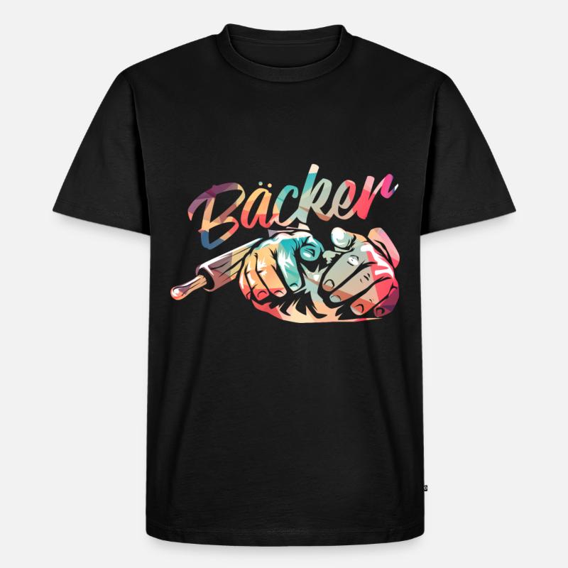 Bäcker - Männer Premium Bio T-Shirt - Schwarz