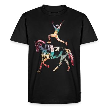 Vaulting - Men's Premium Organic T-Shirt - black - Front - Nico (187cm)