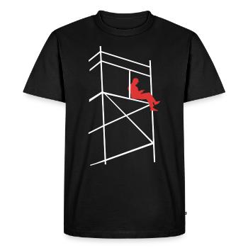 Scaffolders - Men's Premium Organic T-Shirt - black - Front - Nico (187cm)