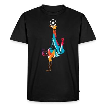 Freestyle soccer football football - T-shirt Premium bio Homme - noir - Devant - Nico (187cm)