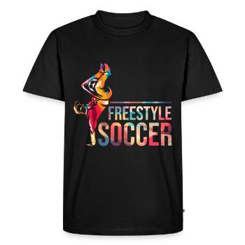 Freestyle Football Soccer Soccer - T-shirt Premium bio Homme - noir - Devant - Nico (187cm)