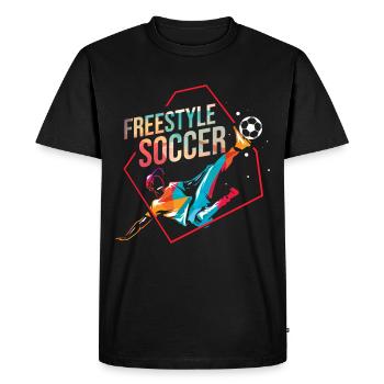 Freestyle soccer football football - T-shirt Premium bio Homme - noir - Devant - Nico (187cm)