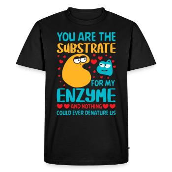 Tu es le substrat de ma biologie bio - T-shirt Premium bio Homme - noir - Devant - Nico (187cm)