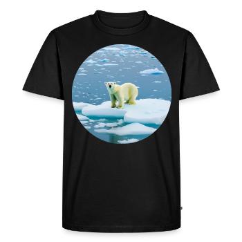 Cool Polar Bear - A design for cold lovers! - Men's Premium Organic T-Shirt - black - Front - Nico (187cm)