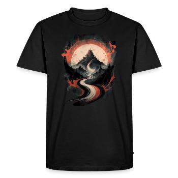 Temple chinois : mysticisme et splendeur - T-shirt Premium bio Homme - noir - Devant - Nico (187cm)