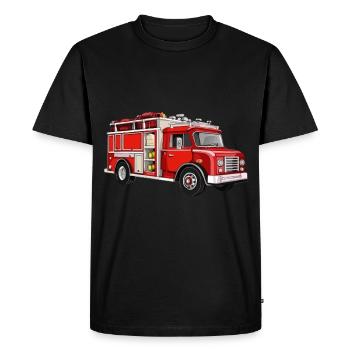 Camion d’incendie Camion d’incendie Camion d’incendie Incendie de camion d’incendie - T-shirt Premium bio Homme - noir - Devant - Nico (187cm)