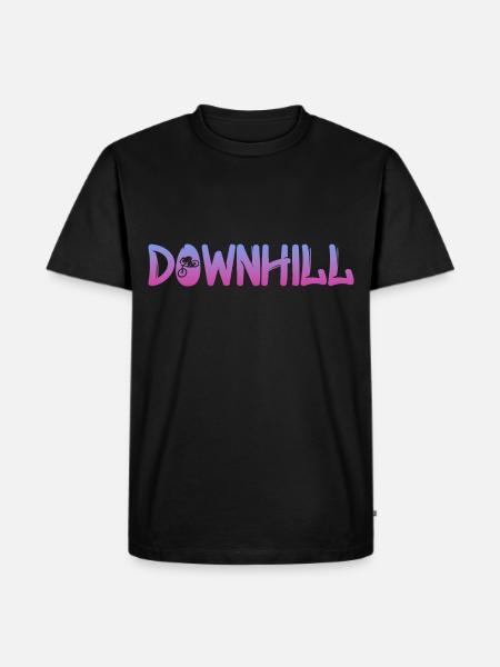 Downhill - Männer Premium Bio T-Shirt - Schwarz