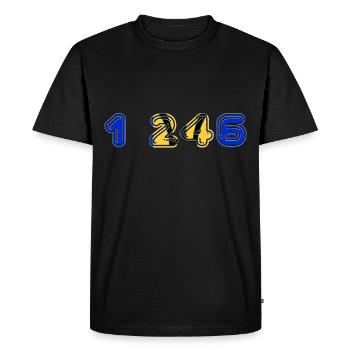 TEAM 1,246 BARBADOS - Men's Premium Organic T-Shirt - black - Front - Nico (187cm)