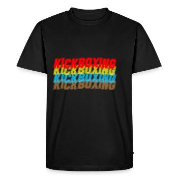Vintage Kickboxing Retro Kickboxer Fighter MMA - Men's Premium Organic T-Shirt - black - Front - Nico (187cm)
