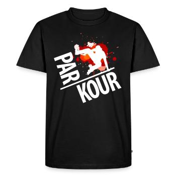 parkour! - Men's Premium Organic T-Shirt - black - Front - Nico (187cm)