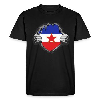 Yougoslavie Yugoslavia Jugoslavija SFRJ Cadeau - T-shirt Premium bio Homme - noir - Devant - Nico (187cm)