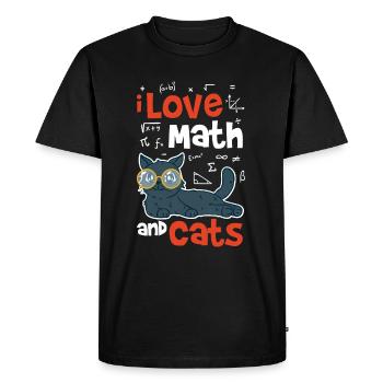 Maths - Men's Premium Organic T-Shirt - black - Front - Nico (187cm)